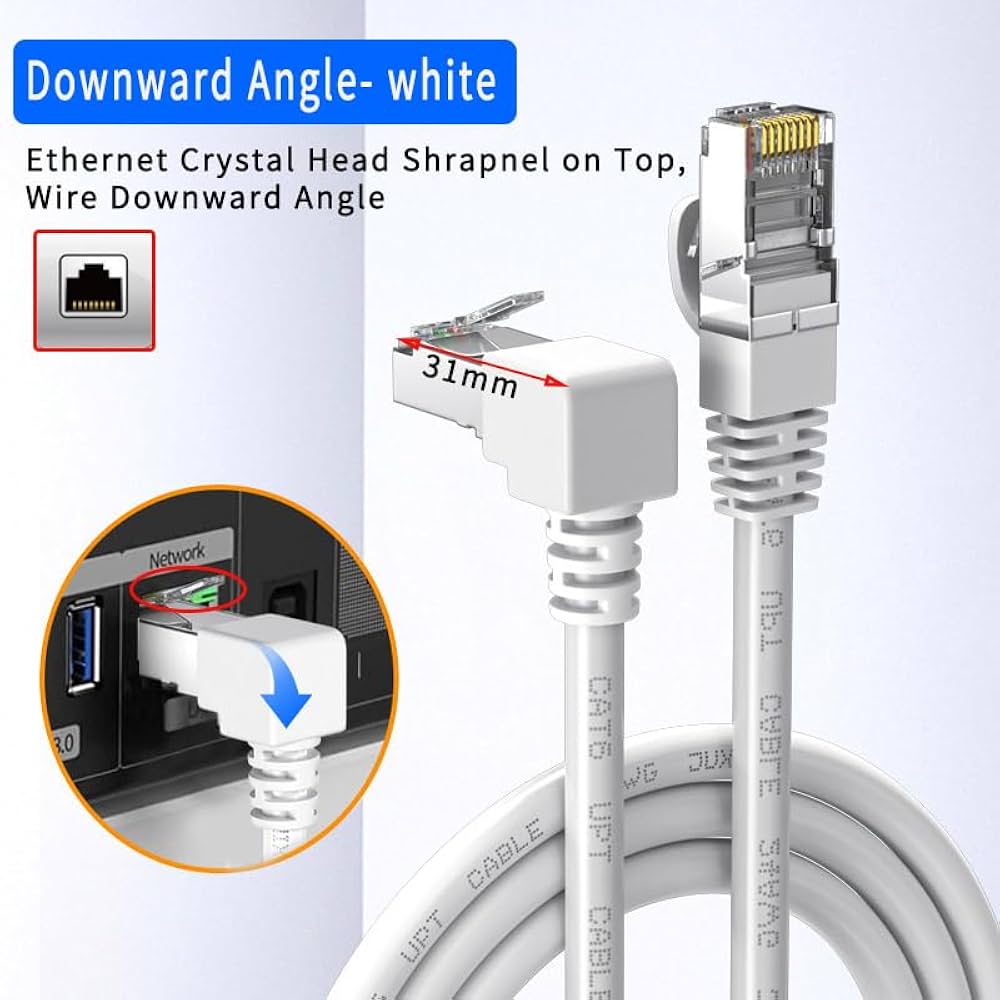 ネット　６，８ｍ×５，６ｍ Eaton Tripp Lite Series Right-Angle Cat6 Gigabit Molded UTP